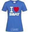 Women's T-shirt I Love Seat royal-blue фото