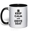 Mug with a colored handle Drive Seat black фото