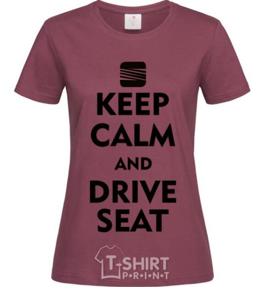 Women's T-shirt Drive Seat burgundy фото