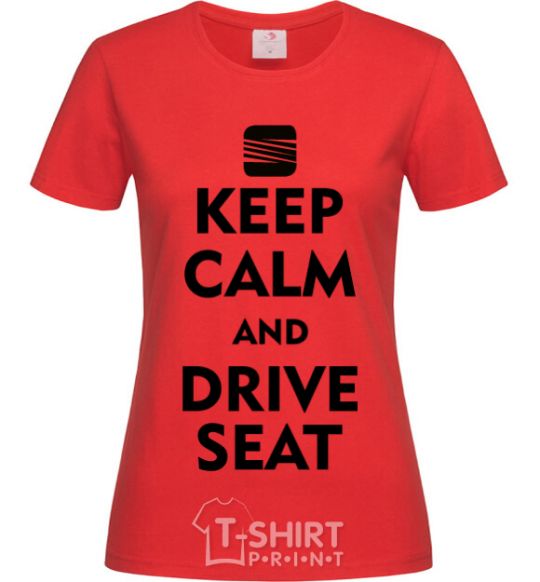 Women's T-shirt Drive Seat red фото