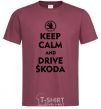 Men's T-Shirt Drive Skoda burgundy фото