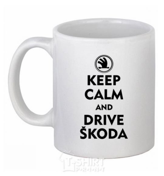 Ceramic mug Drive Skoda White фото