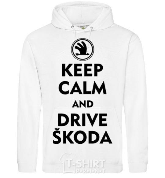 Men`s hoodie Drive Skoda White фото