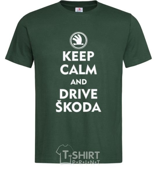Men's T-Shirt Drive Skoda bottle-green фото