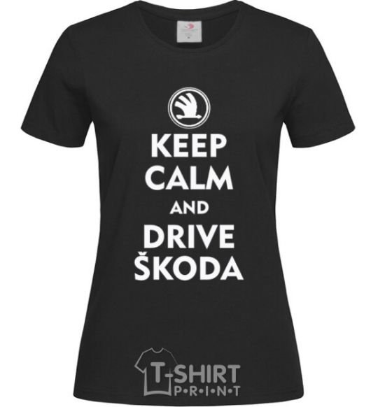 Women's T-shirt Drive Skoda black фото