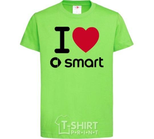 Детская футболка I Love Smart Лаймовый фото