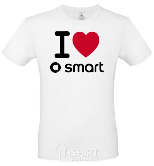 Мужская футболка I Love Smart Белый фото