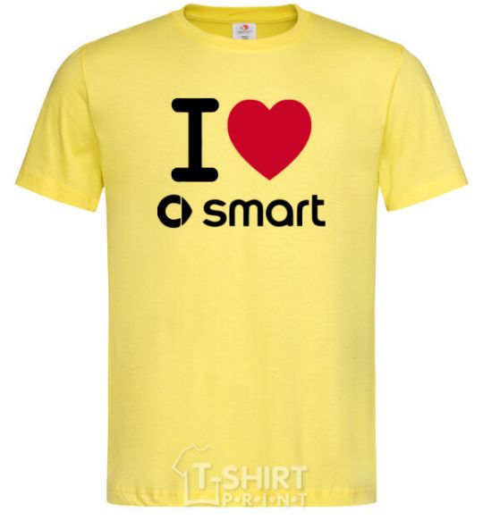 Мужская футболка I Love Smart Лимонный фото