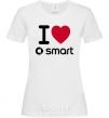 Женская футболка I Love Smart Белый фото