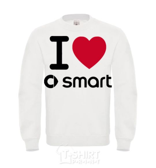 Свитшот I Love Smart Белый фото