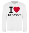 Sweatshirt I Love Smart White фото