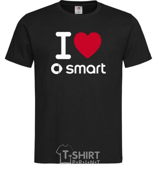 Мужская футболка I Love Smart Черный фото