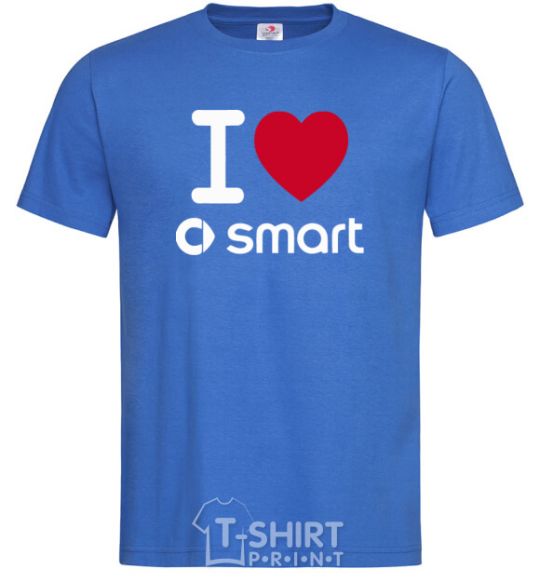 Мужская футболка I Love Smart Ярко-синий фото