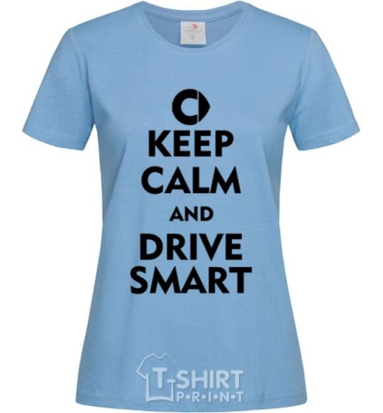 Women's T-shirt Drive Smart sky-blue фото