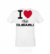 Мужская футболка I Love Subaru Белый фото