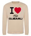 Sweatshirt I Love Subaru sand фото