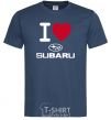 Мужская футболка I Love Subaru Темно-синий фото