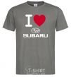 Мужская футболка I Love Subaru Графит фото