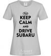 Women's T-shirt Drive Subaru grey фото