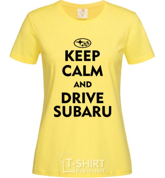 Women's T-shirt Drive Subaru cornsilk фото