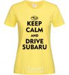 Women's T-shirt Drive Subaru cornsilk фото