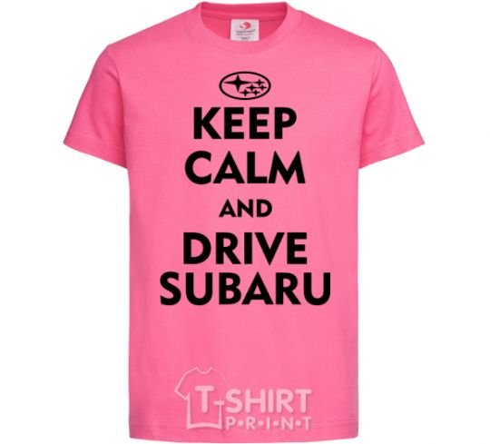 Детская футболка Drive Subaru Ярко-розовый фото