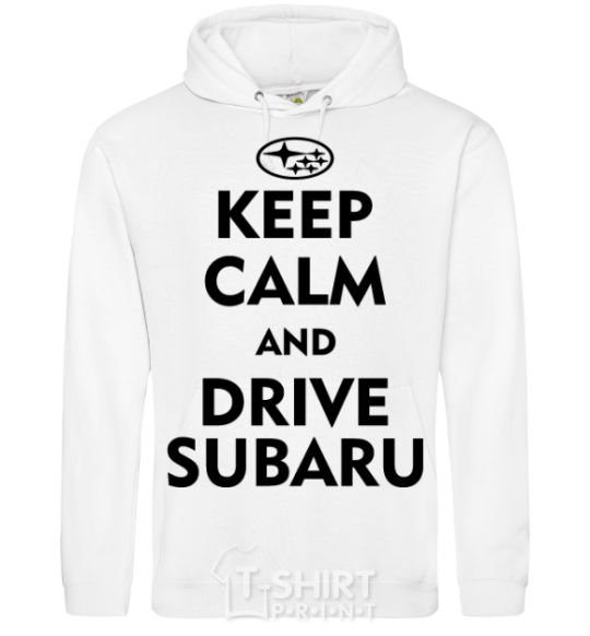 Men`s hoodie Drive Subaru White фото