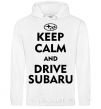 Men`s hoodie Drive Subaru White фото