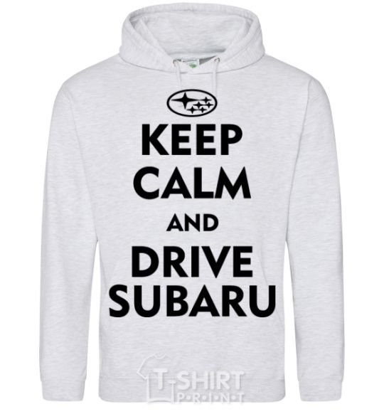 Мужская толстовка (худи) Drive Subaru Серый меланж фото