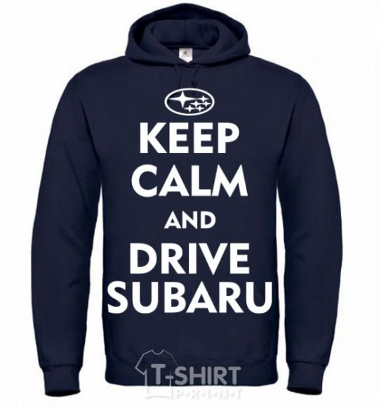 Men`s hoodie Drive Subaru navy-blue фото