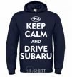 Men`s hoodie Drive Subaru navy-blue фото