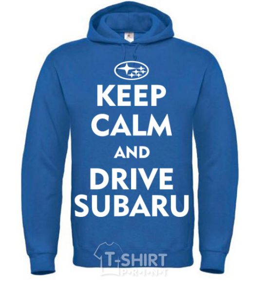 Men`s hoodie Drive Subaru royal фото