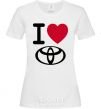 Women's T-shirt I Love Toyota White фото