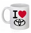 Ceramic mug I Love Toyota White фото