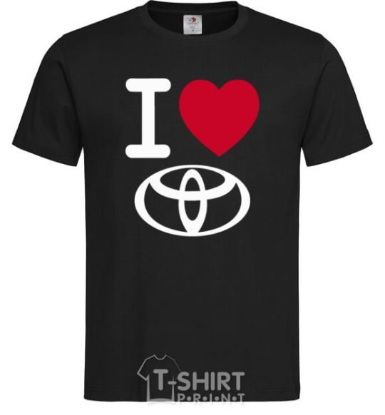 Мужская футболка I Love Toyota Черный фото