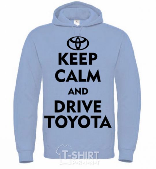 Men`s hoodie Drive Toyota sky-blue фото