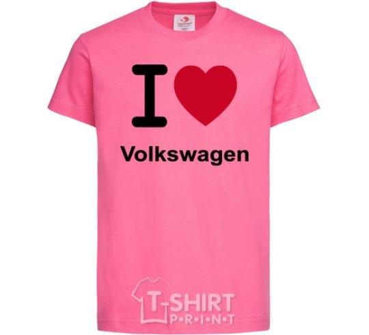 Kids T-shirt I Love Vollkswagen heliconia фото