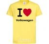 Детская футболка I Love Vollkswagen Лимонный фото