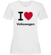 Women's T-shirt I Love Vollkswagen White фото