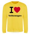 Sweatshirt I Love Vollkswagen yellow фото