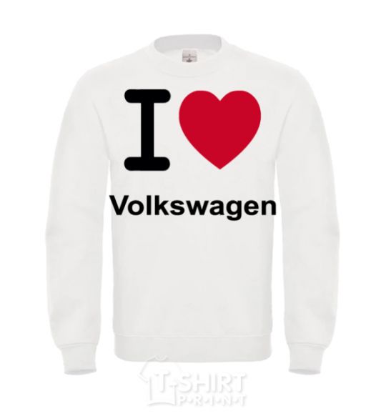 Sweatshirt I Love Vollkswagen White фото