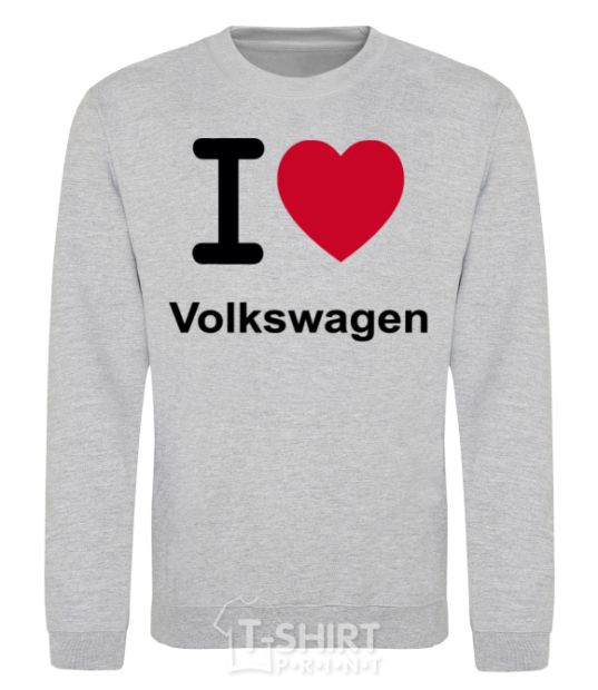 Sweatshirt I Love Vollkswagen sport-grey фото