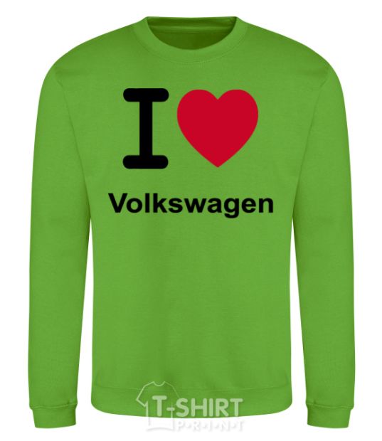 Sweatshirt I Love Vollkswagen orchid-green фото