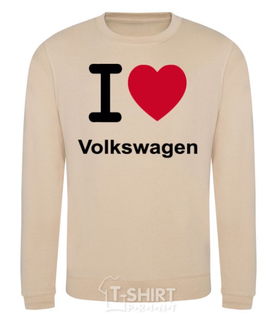 Sweatshirt I Love Vollkswagen sand фото