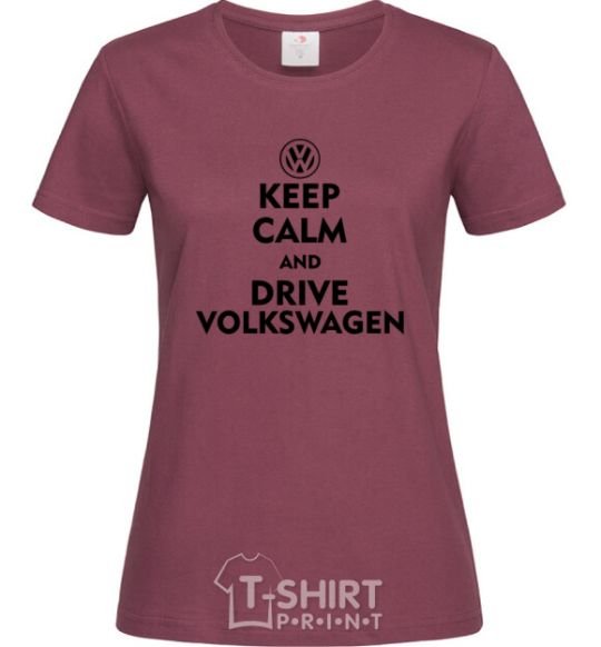 Женская футболка Drive Volkswagen Бордовый фото