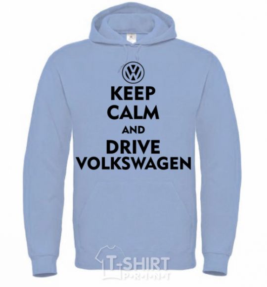 Men`s hoodie Drive Volkswagen sky-blue фото