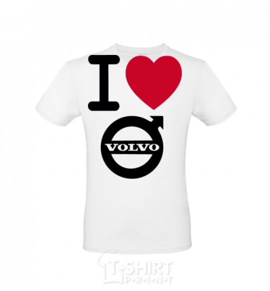 Men's T-Shirt I Love Volvo White фото