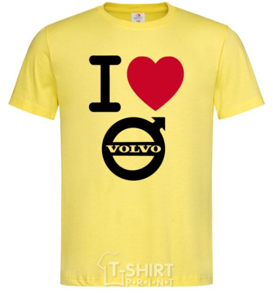 Men's T-Shirt I Love Volvo cornsilk фото