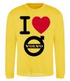 Sweatshirt I Love Volvo yellow фото