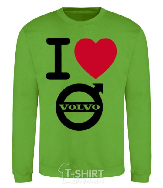 Sweatshirt I Love Volvo orchid-green фото